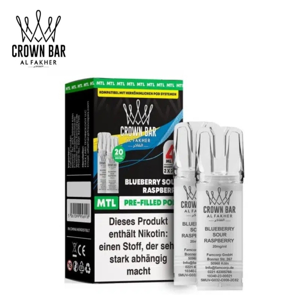 Al Fakher 600 - Blueberry Sour Raspberry - Prefilled Pod 2ml/ Stück